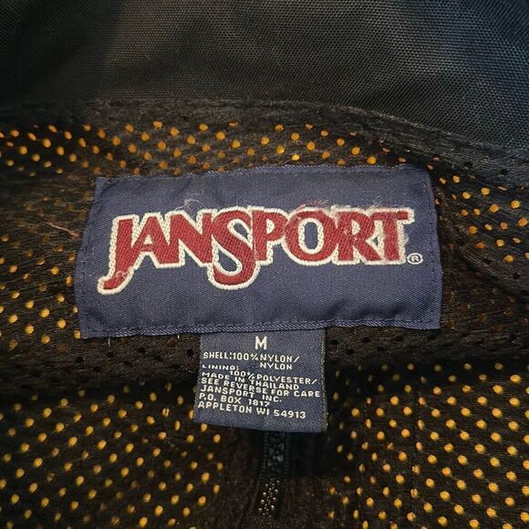 Vintage 90s JanSport Anorak Jacket Yellow Medium Fit Like L Virginia Cavaliers - Picture 7 of 9